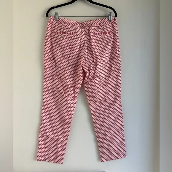 MAXMARA | Red And White Printed Slim Pants - Picture 2 of 4